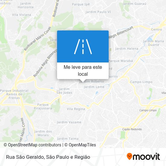 Rua São Geraldo mapa