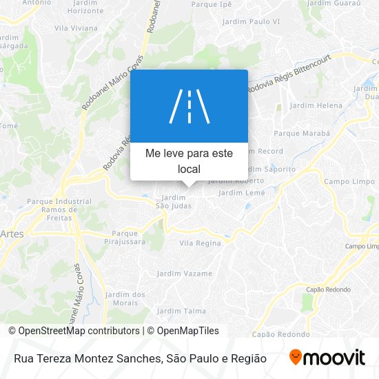 Rua Tereza Montez Sanches mapa