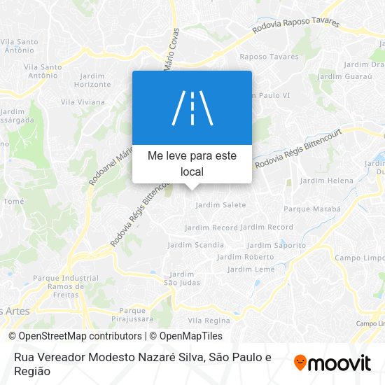 Rua Vereador Modesto Nazaré Silva mapa