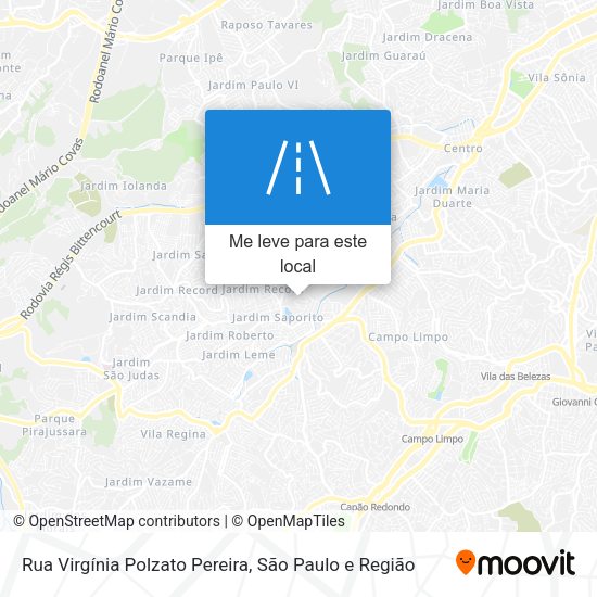 Rua Virgínia Polzato Pereira mapa