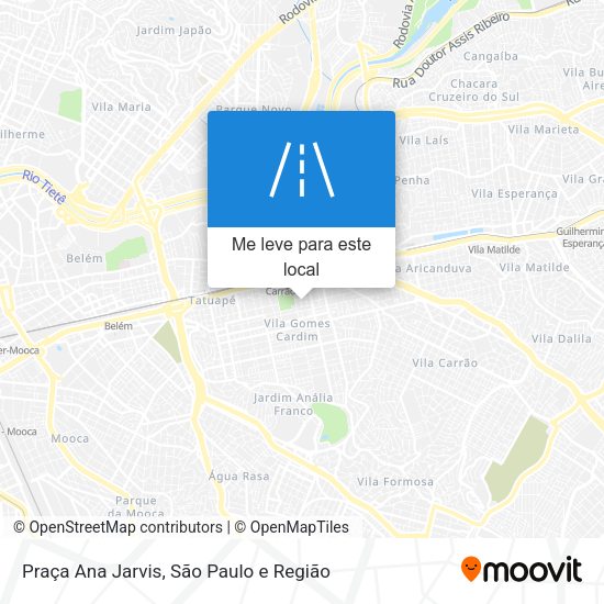 Praça Ana Jarvis mapa