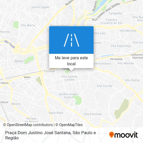 Praça Dom Justino José Santana mapa