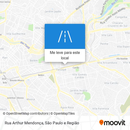 Rua Arthur Mendonça mapa