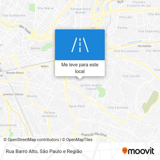 Rua Barro Alto mapa
