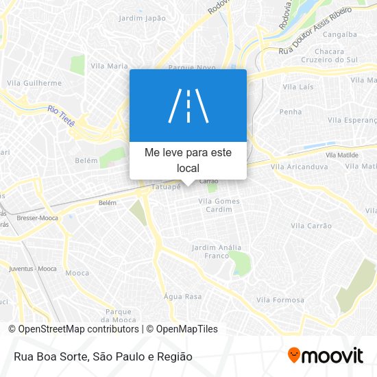 Rua Boa Sorte mapa