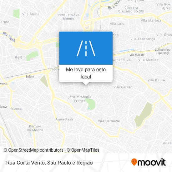 Rua Corta Vento mapa