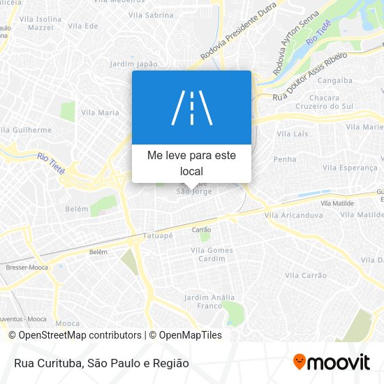 Rua Curituba mapa