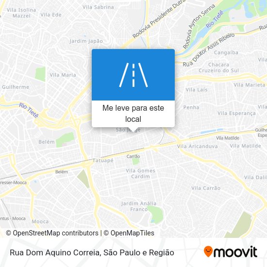 Rua Dom Aquino Correia mapa