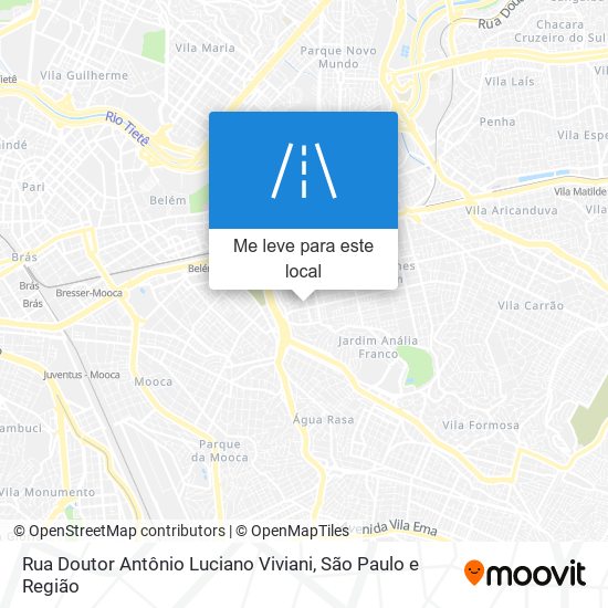 Rua Doutor Antônio Luciano Viviani mapa