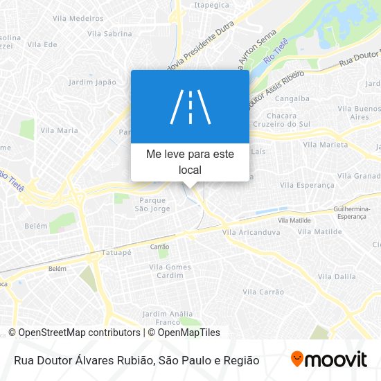 Rua Doutor Álvares Rubião mapa