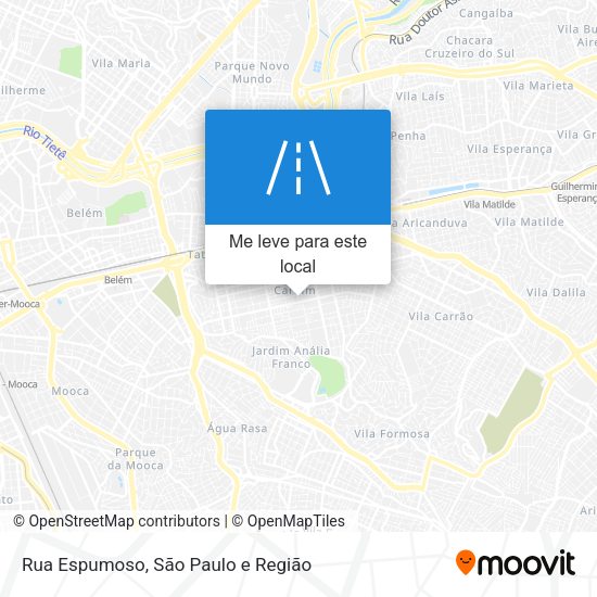 Rua Espumoso mapa