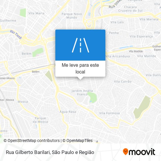 Rua Gilberto Barilari mapa