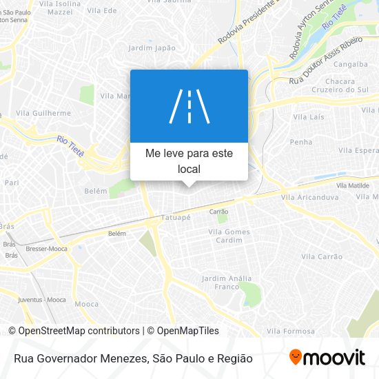 Rua Governador Menezes mapa