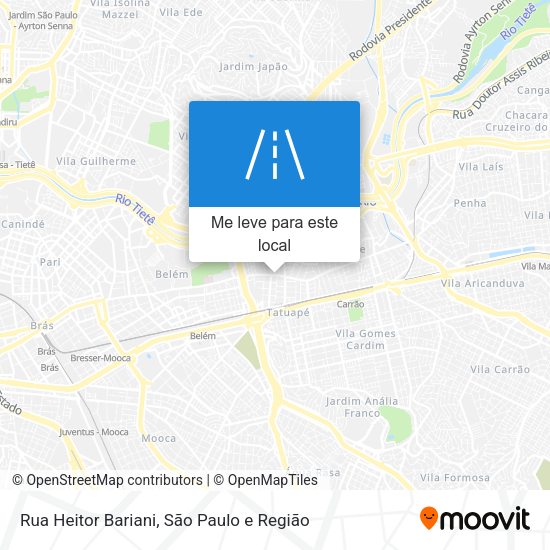 Rua Heitor Bariani mapa