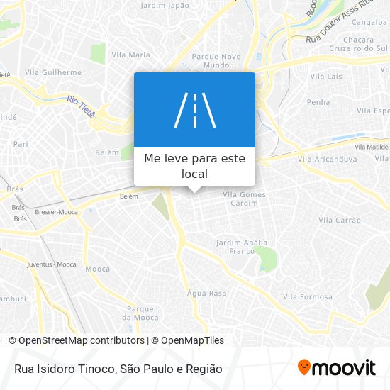 Rua Isidoro Tinoco mapa