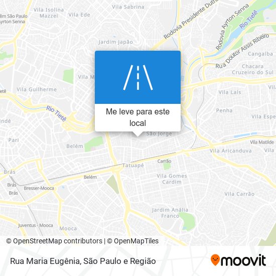 Rua Maria Eugênia mapa