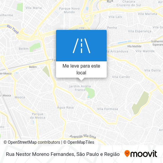 Rua Nestor Moreno Fernandes mapa