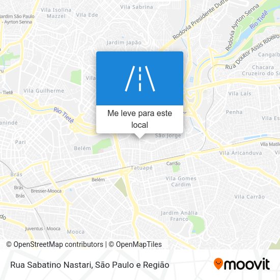 Rua Sabatino Nastari mapa