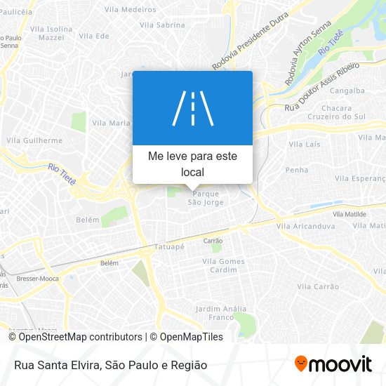 Rua Santa Elvira mapa
