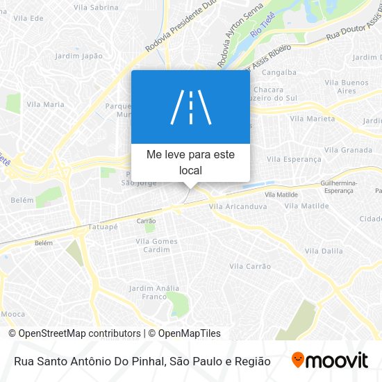 Rua Santo Antônio Do Pinhal mapa