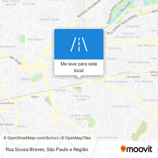 Rua Sousa Breves mapa