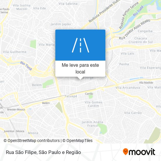 Rua São Filipe mapa