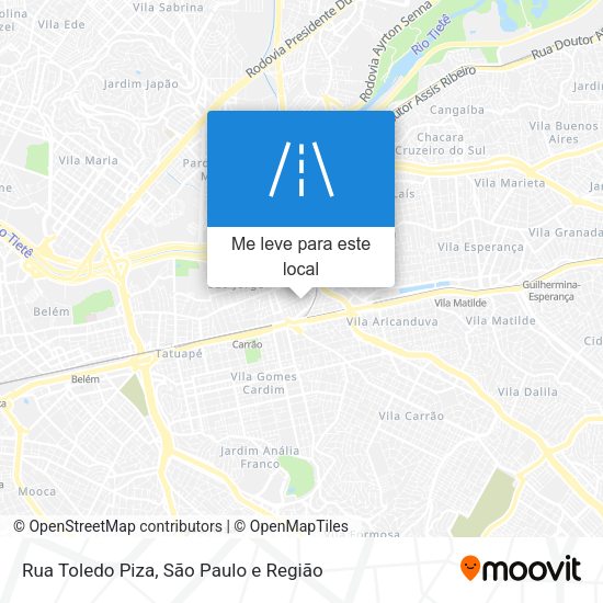 Rua Toledo Piza mapa