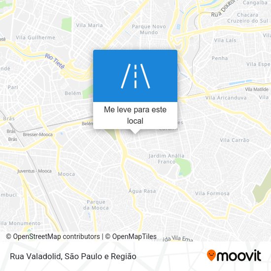 Rua Valadolid mapa