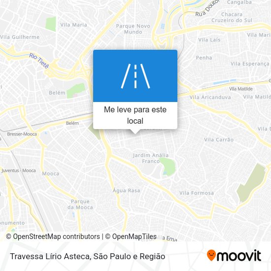 Travessa Lírio Asteca mapa