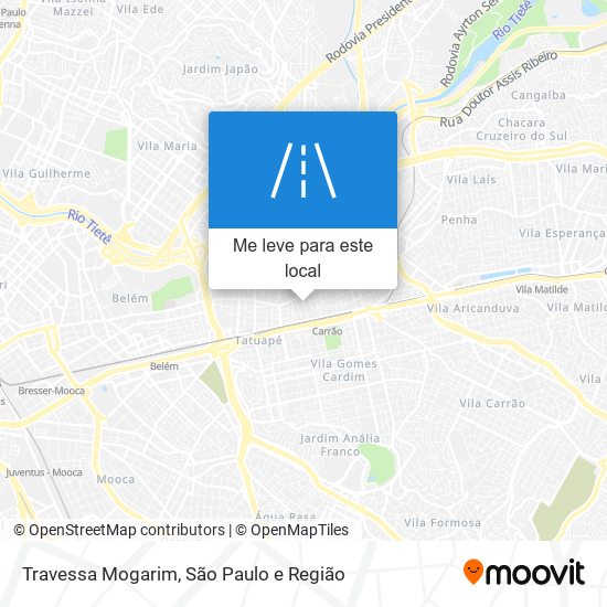 Travessa Mogarim mapa