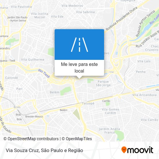 Via Souza Cruz mapa