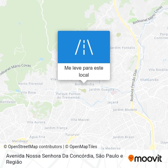 Avenida Nossa Senhora Da Concórdia mapa