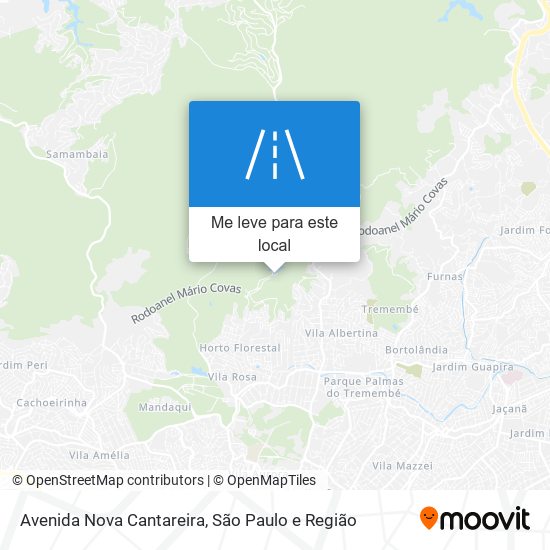 Avenida Nova Cantareira mapa