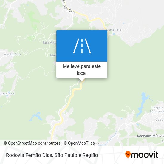 Rodovia Fernão Dias mapa