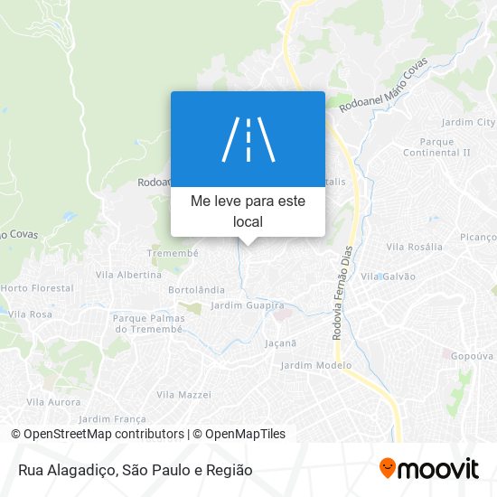 Rua Alagadiço mapa