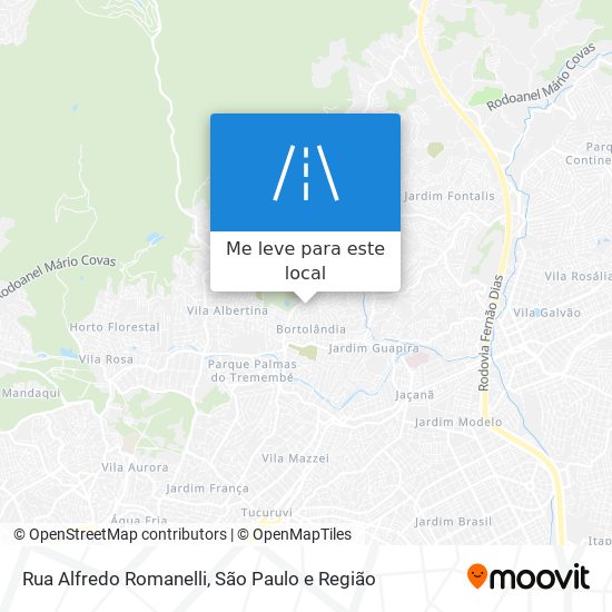 Rua Alfredo Romanelli mapa