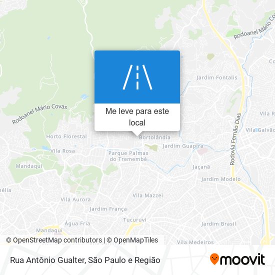 Rua Antônio Gualter mapa