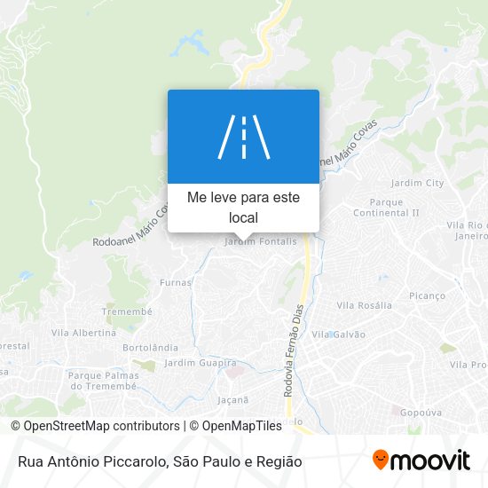 Rua Antônio Piccarolo mapa