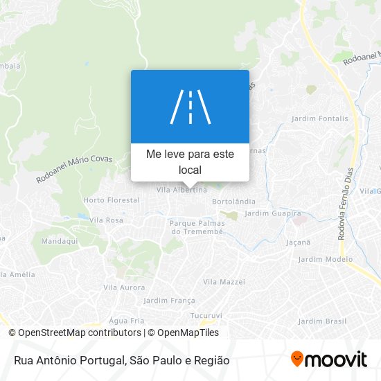 Rua Antônio Portugal mapa