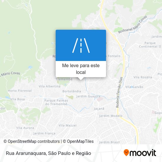 Rua Ararunaquara mapa