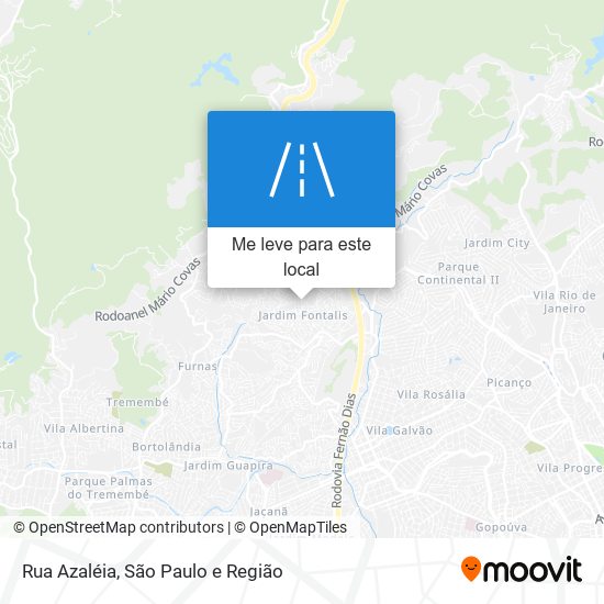 Rua Azaléia mapa