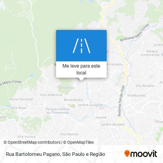 Rua Bartolomeu Pagano mapa