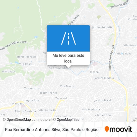 Rua Bernardino Antunes Silva mapa