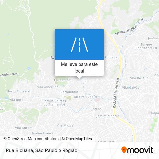 Rua Bicuana mapa