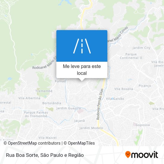 Rua Boa Sorte mapa