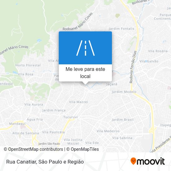 Rua Canatiar mapa