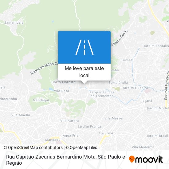 Rua Capitão Zacarias Bernardino Mota mapa