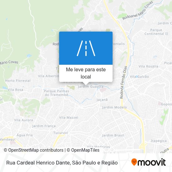 Rua Cardeal Henrico Dante mapa