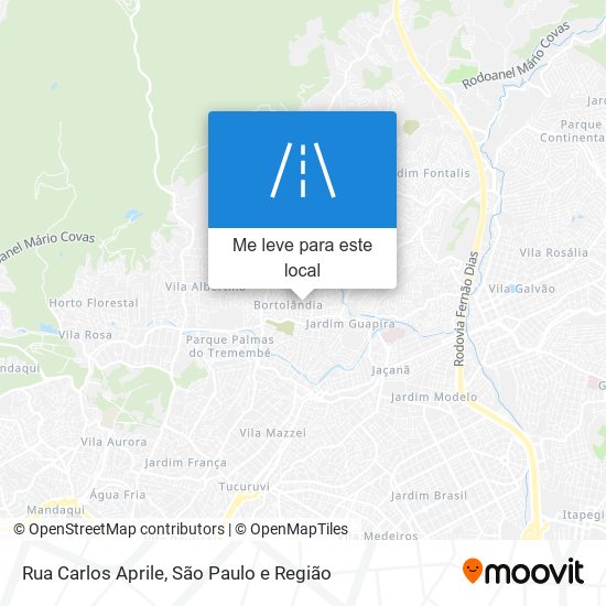 Rua Carlos Aprile mapa