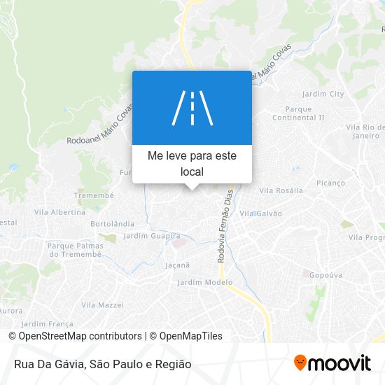 Rua Da Gávia mapa